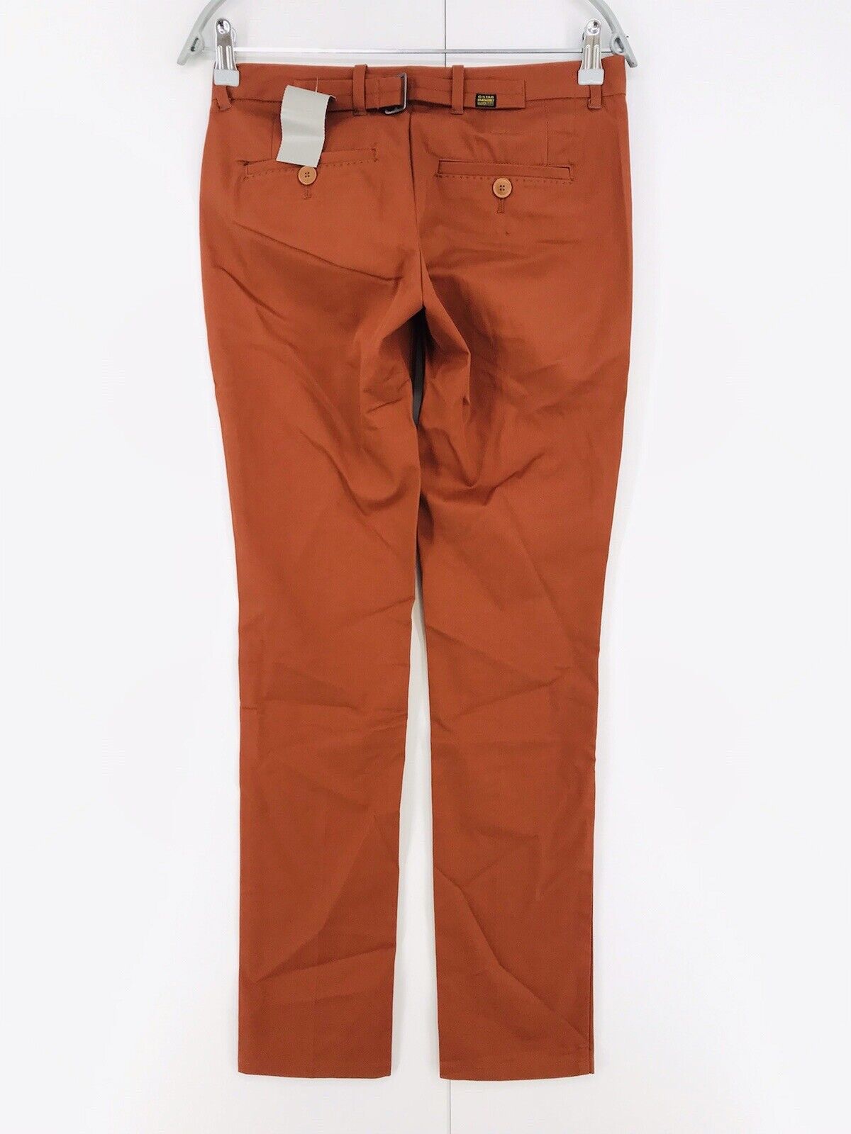 G-STAR RAW PORTER COJ Femme Orange Slim Tapered Fit Chino Pantalon Taille W26 L32