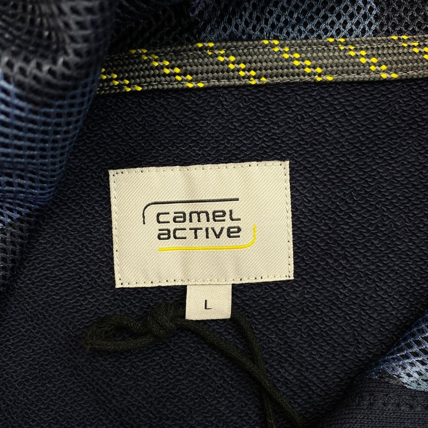 Camel Active Bleu Marine Logo Pull à capuche Pull Taille L