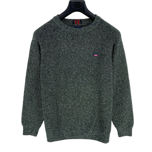 GANT Dark Green Twisted Cotton Crew Neck Sweater Pullover Size M