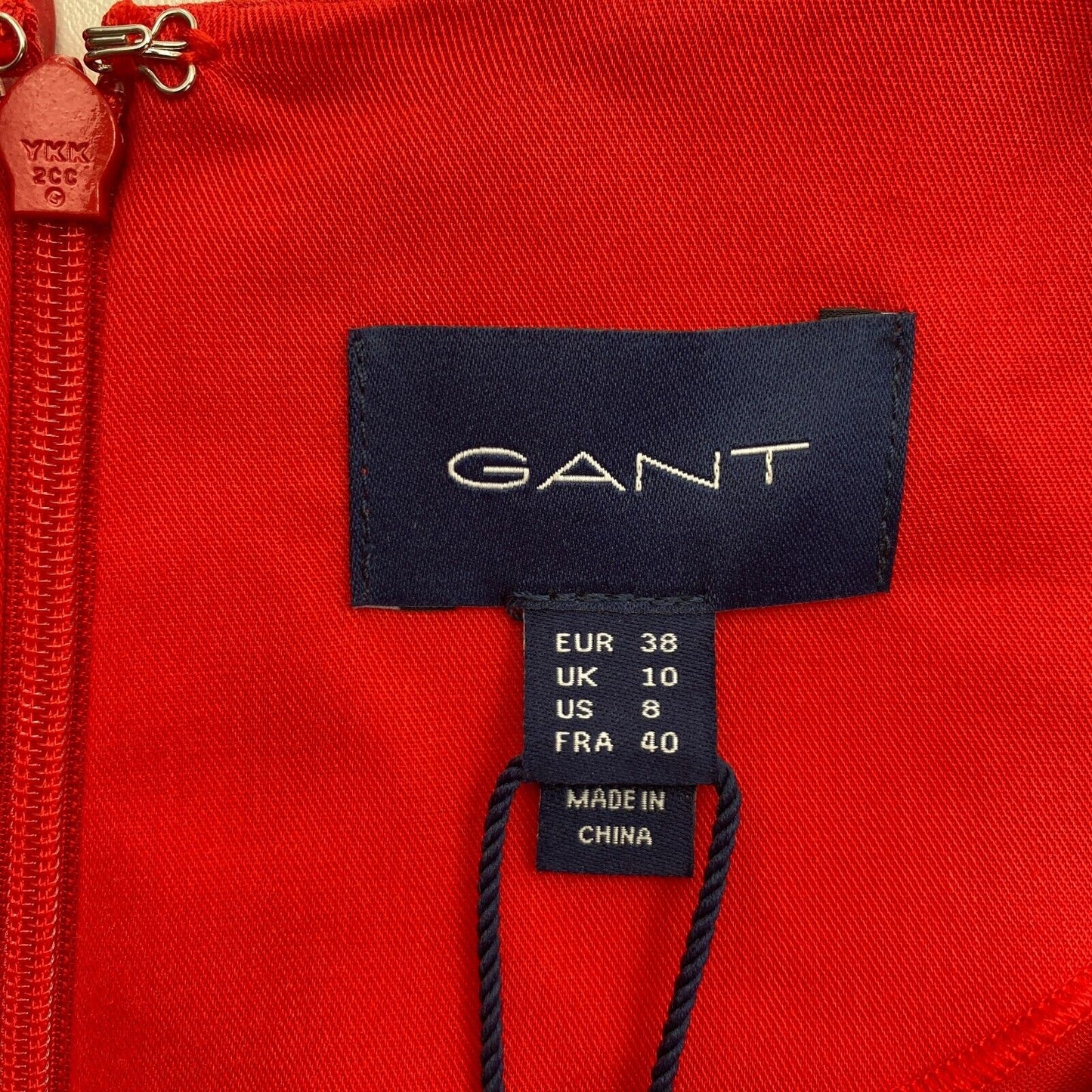 GANT Women Red Twill Knee Dress Size EU 38 UK 10 US 8