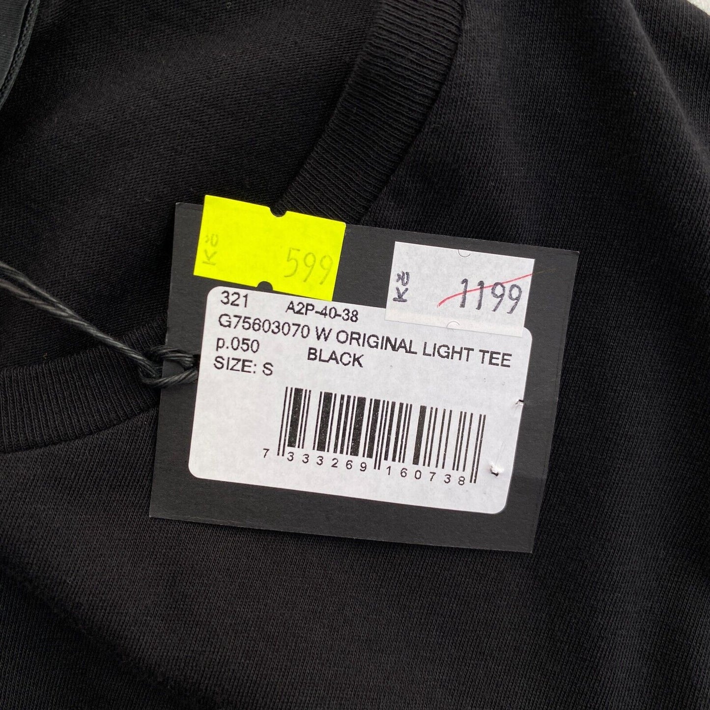 Peak Performance T-Shirt Original Light, Rundhalsausschnitt, Schwarz, Größe S