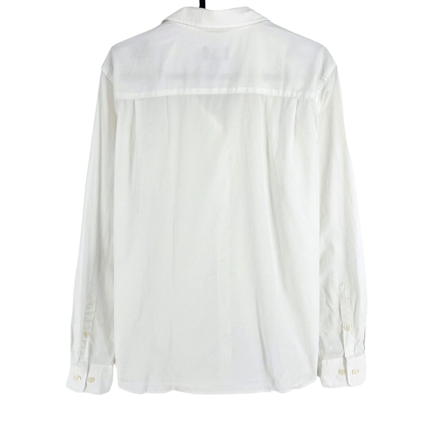 GANT Women White Solid Long Sleeves Shirt Size EU 44 UK 18 US 14