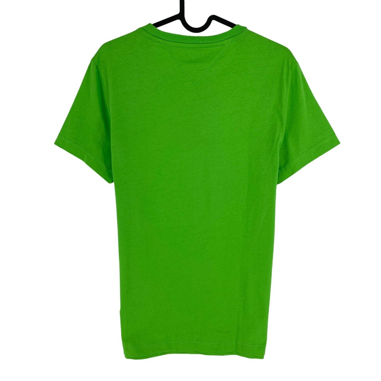 TOMMY HILFIGER Men Green Logo Slim Fit Short Sleeve Crew Neck T-Shirt Size S