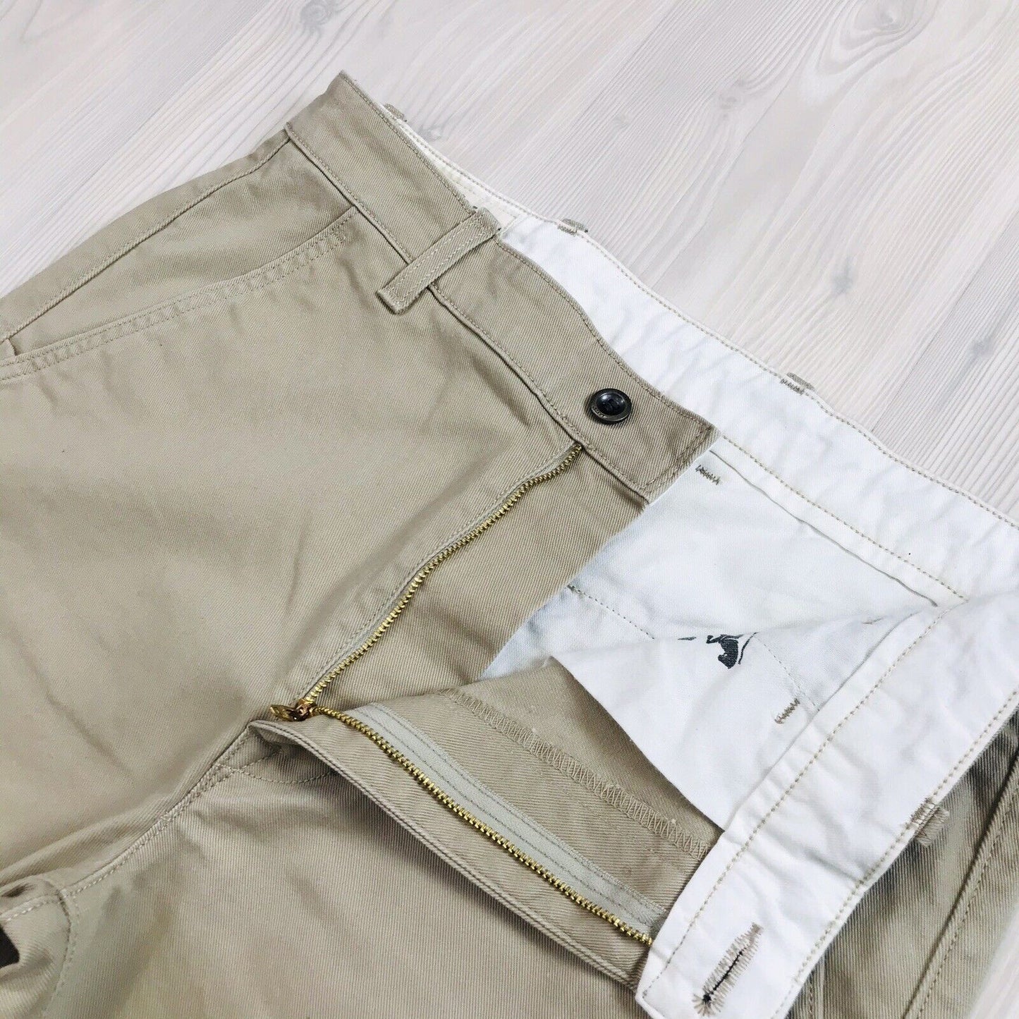 Levi's Beige Stretch Regular Straight Fit Chino Pants Trousers W32 L30