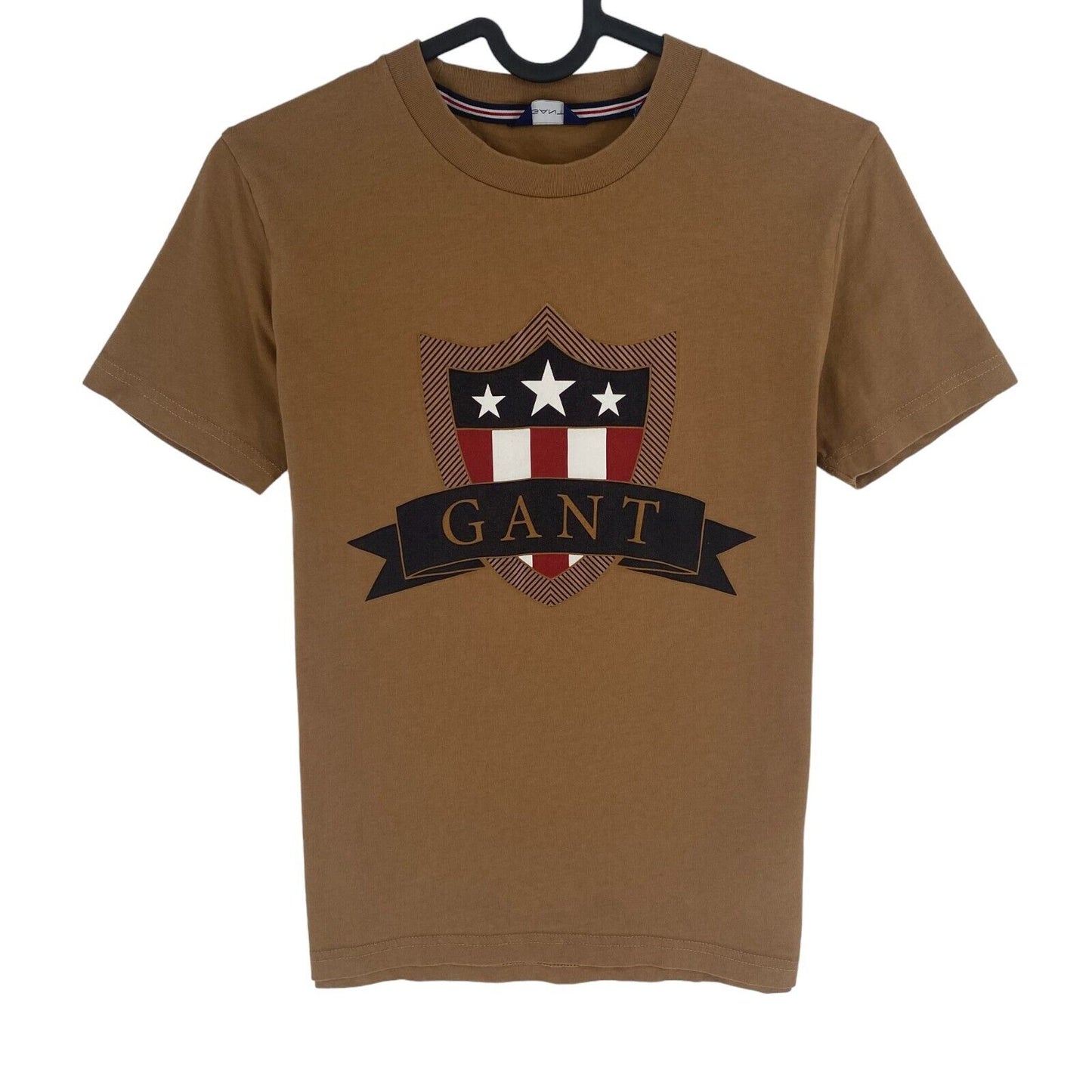 GANT Boys Brown Shield Crew Neck T-Shirt Size 11-12 Years 146/152 cm