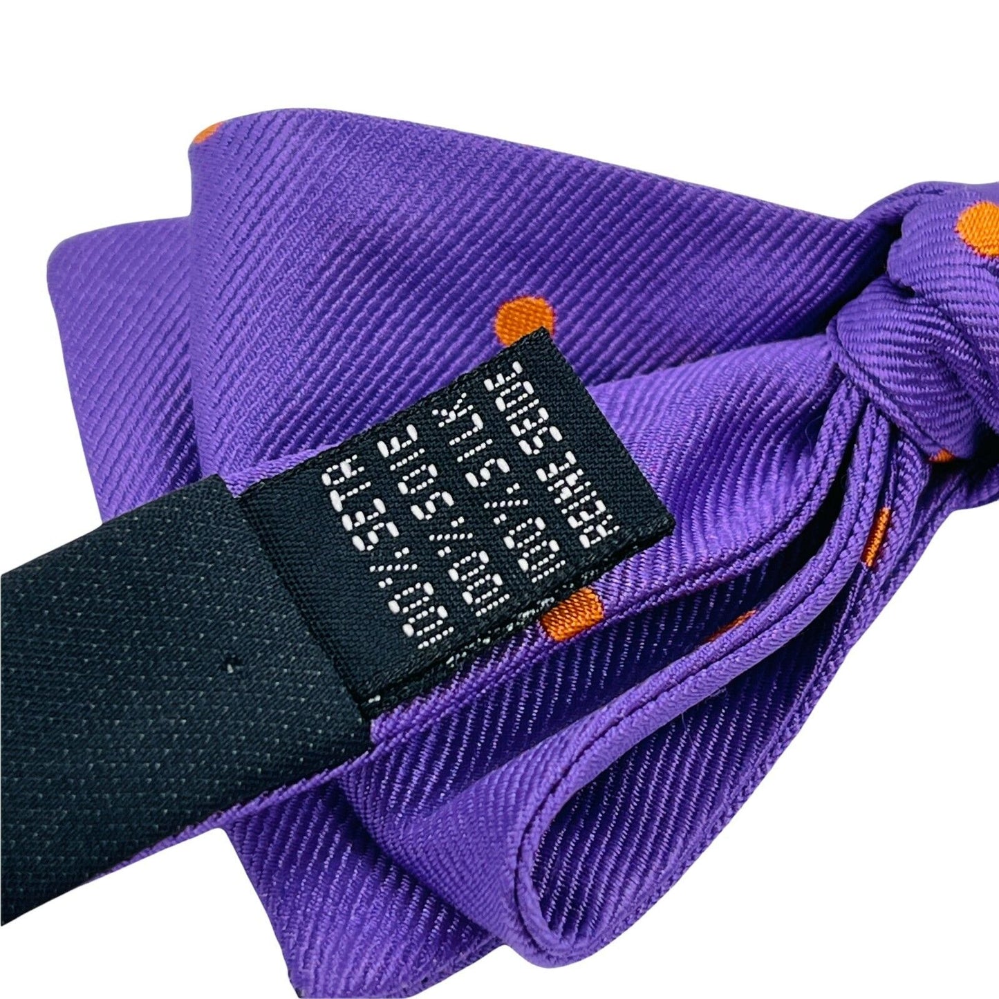 GANT Purple With Orange Dots 100% Silk Handsewn Bow Tie Made in Italy