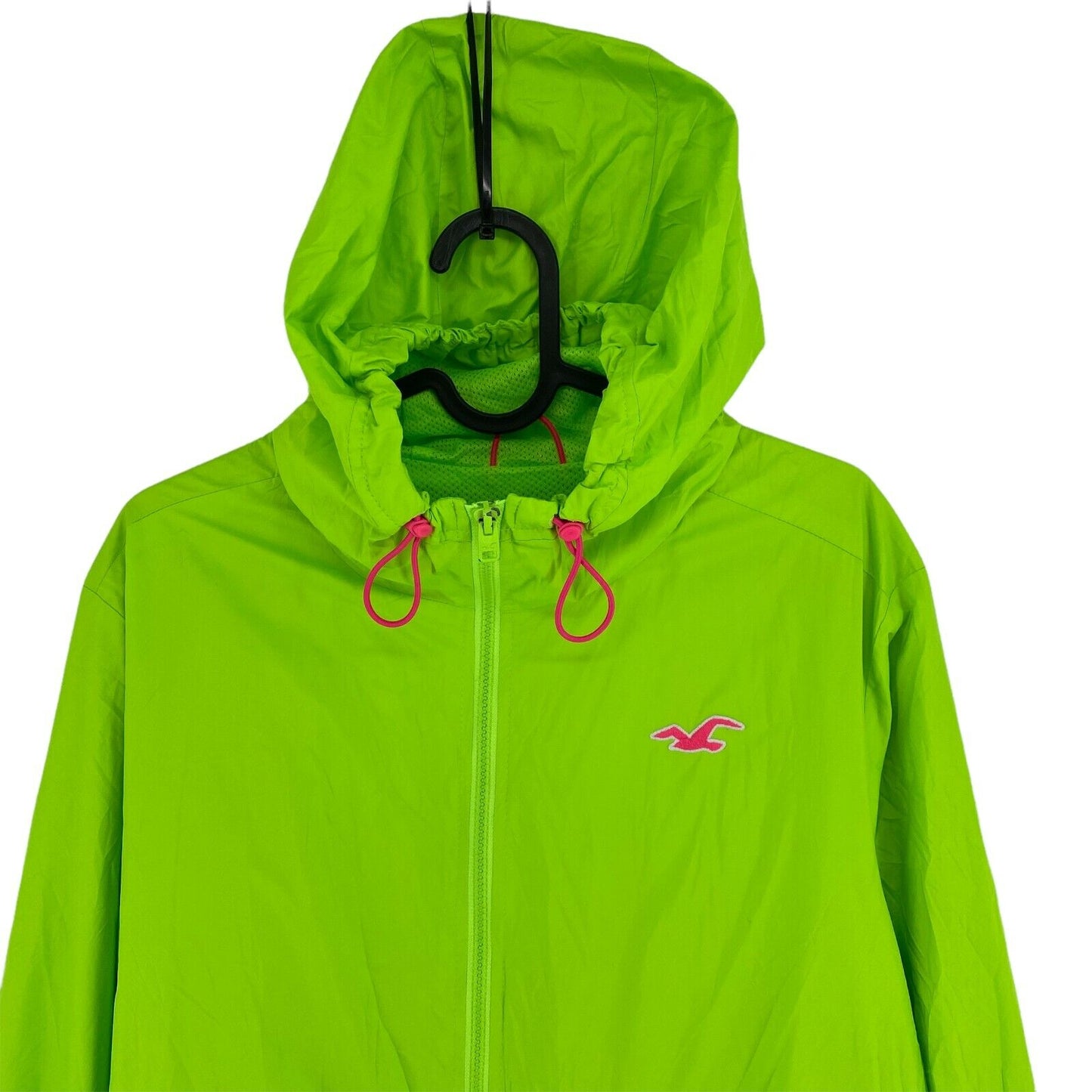 HOLLISTER Neon Green Hooded Jacket Size L