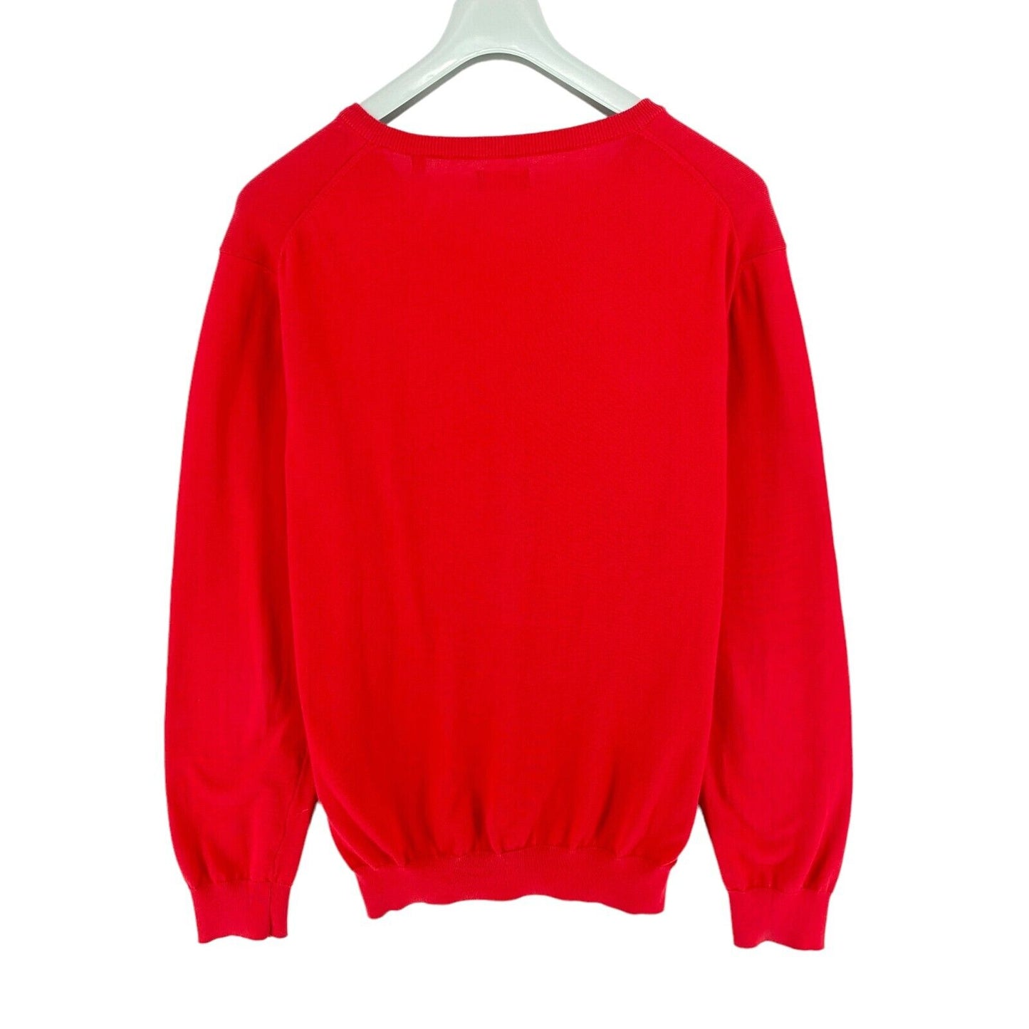 GANT Red Cotton V Neck Sweater Pullover Size 2XL XXL