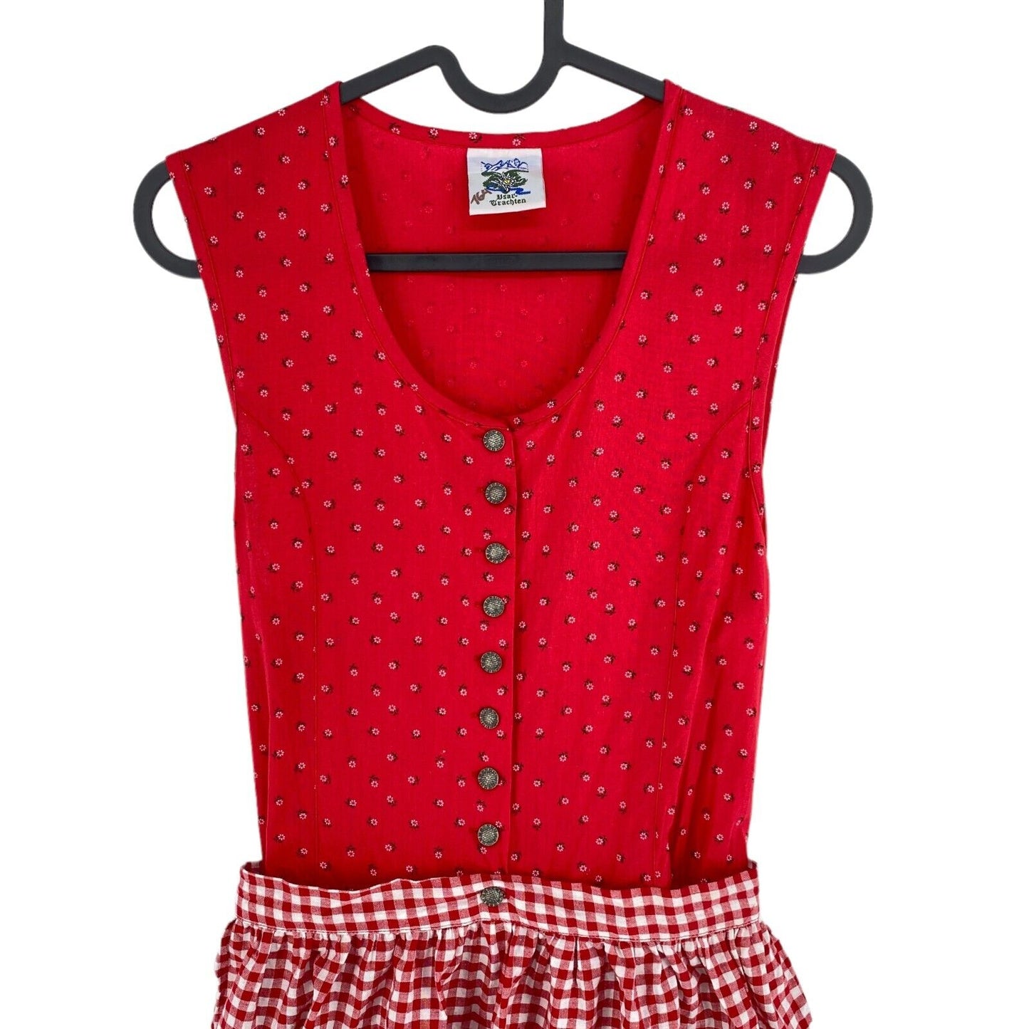 Usac Trachten Tyrol Dirndl Oktoberfest Red Dress Size EU 36 UK 8 US 6