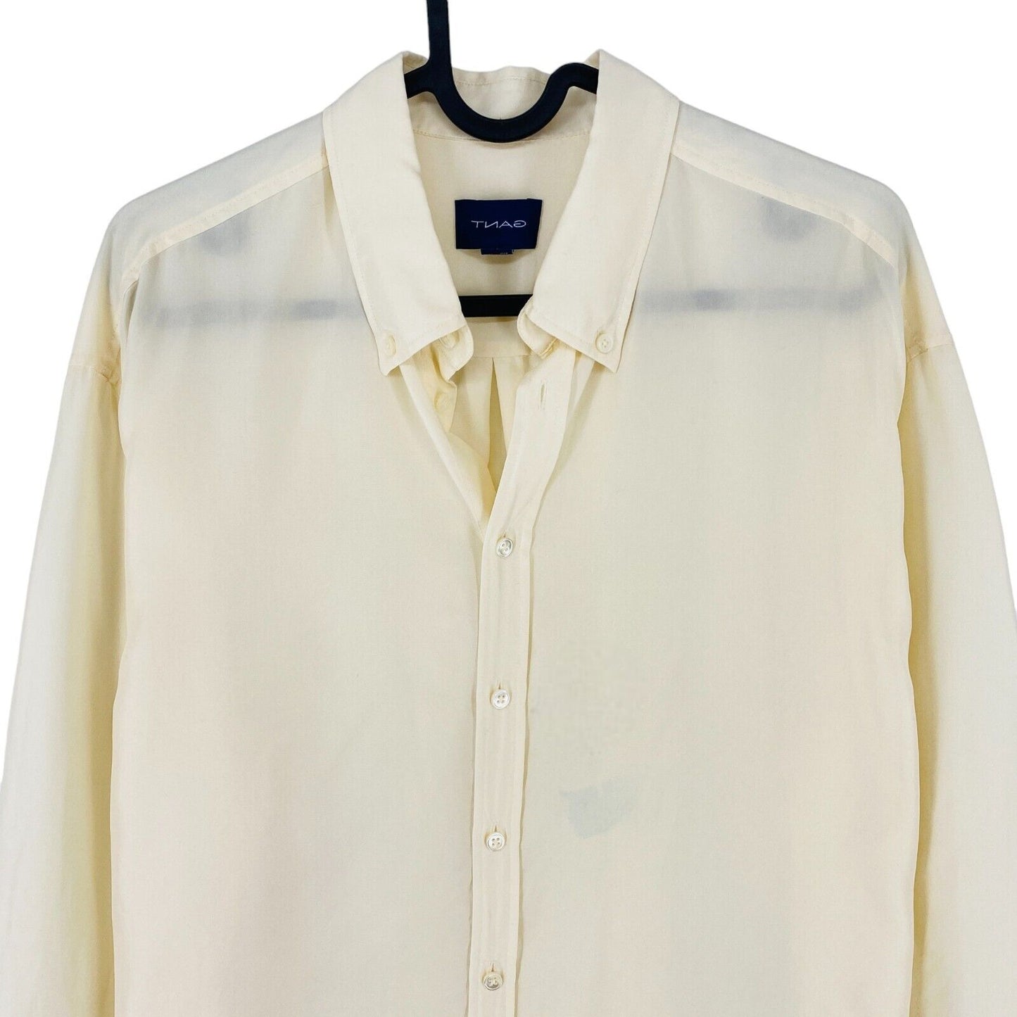 GANT Beige Relaxed Silk Shirt Size EU 36 UK 8 US 6