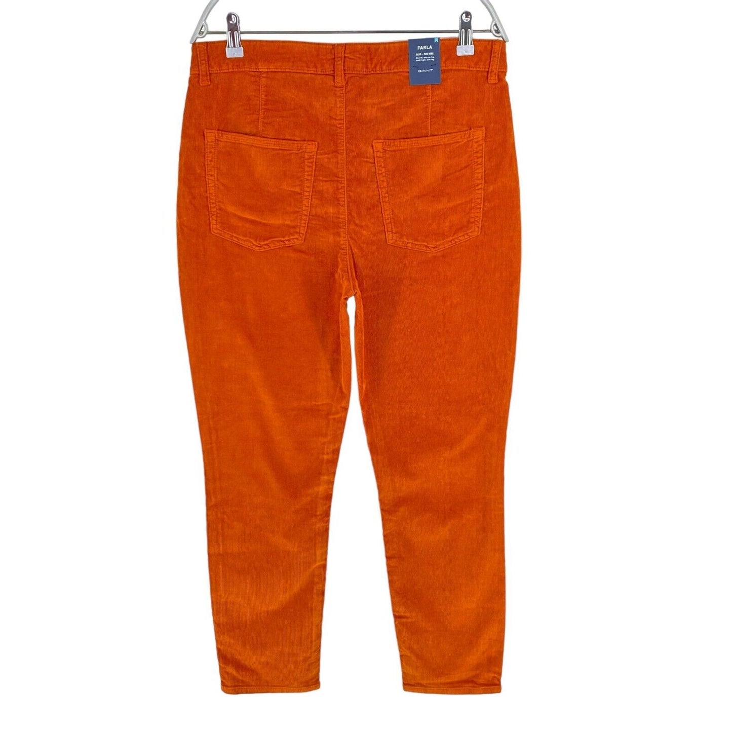 GANT Femmes Orange Foncé FARLA Corduroy Slim Fit Cropped Jeans Taille W33