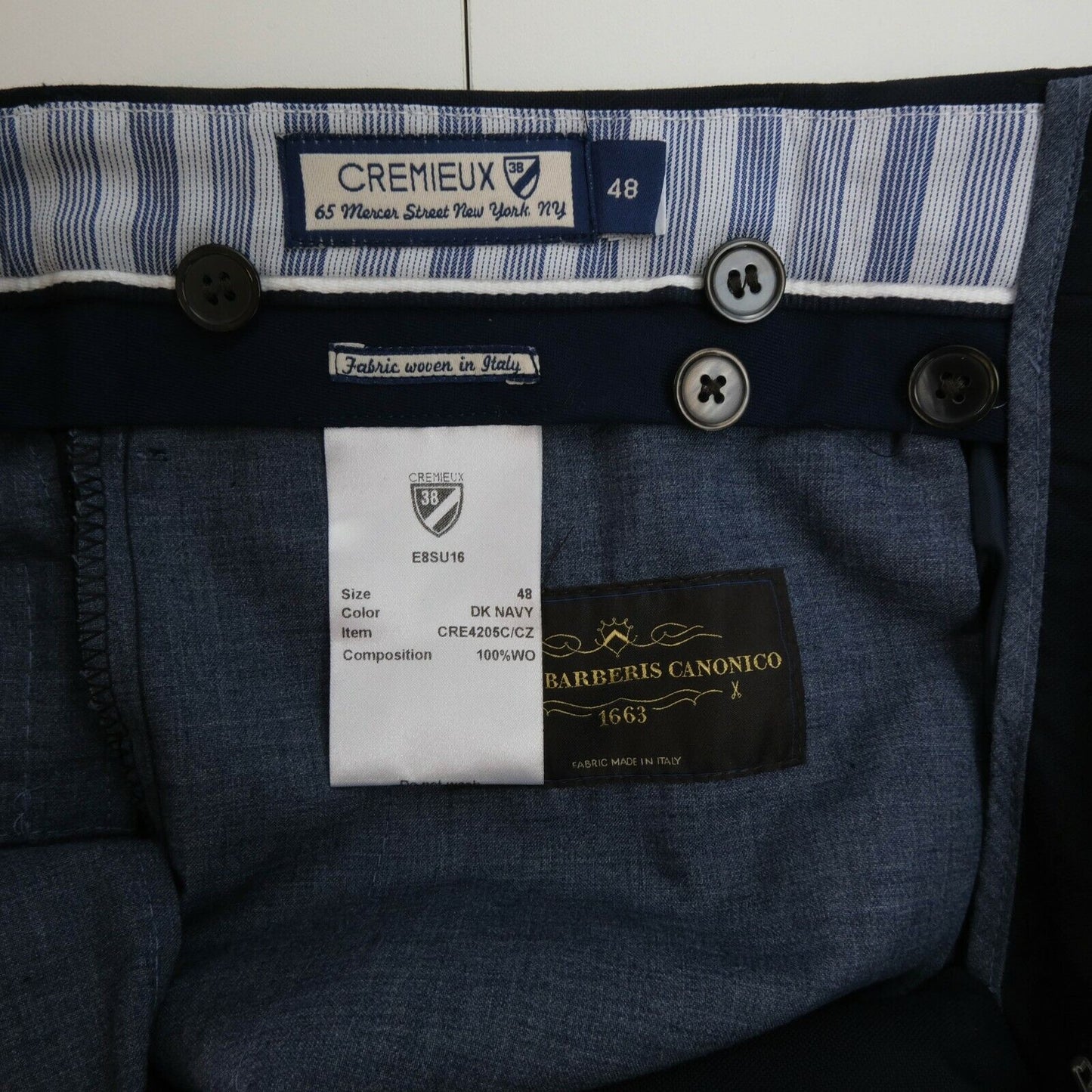 Daniel Cremieux Navy Blue Chino Pants Trousers Size 48