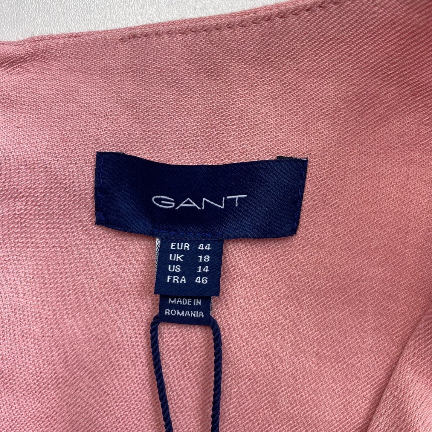 GANT Pink Sleeveless Stretch Linen Dress Size EU 44 UK 18 US 14