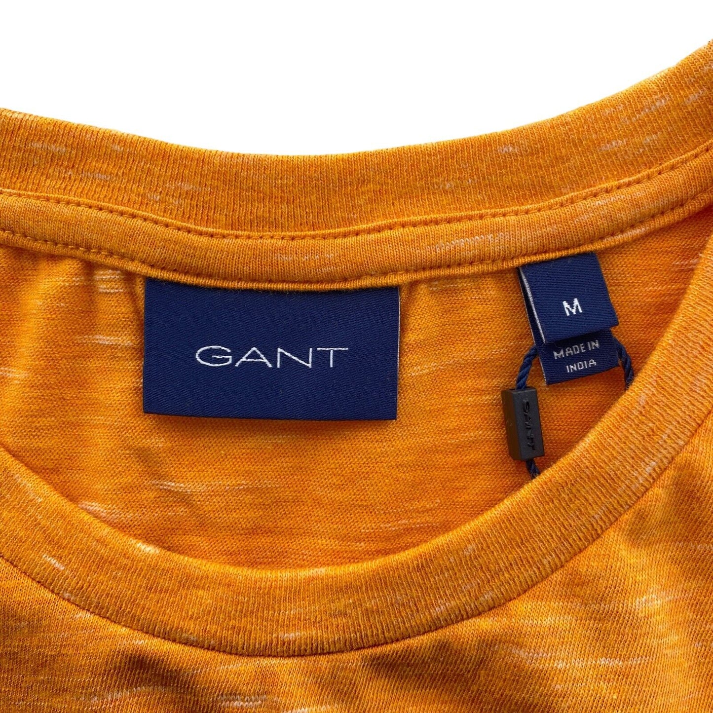 GANT Orange Marled Crew Neck T Shirt Size M