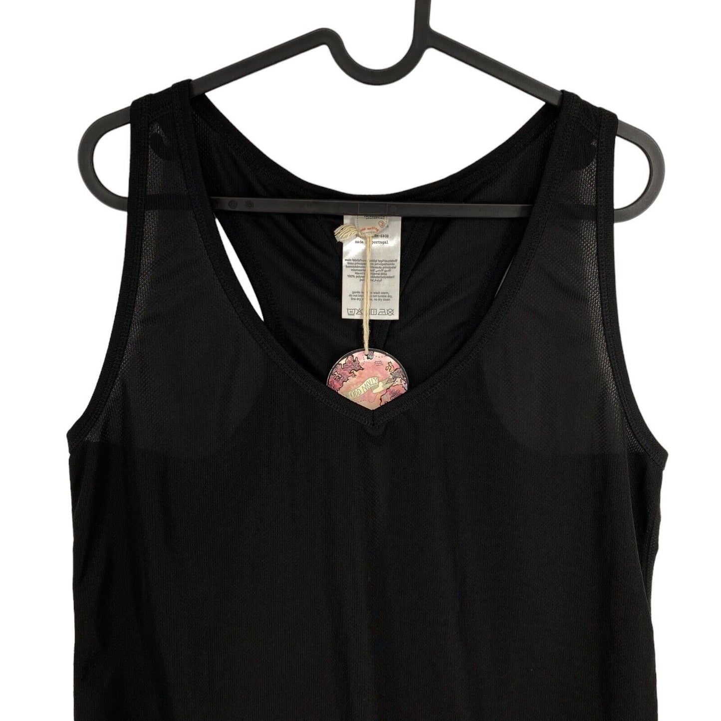 ODD MOLLY Women Black Actilove Solid Tank Top Size 3 / L