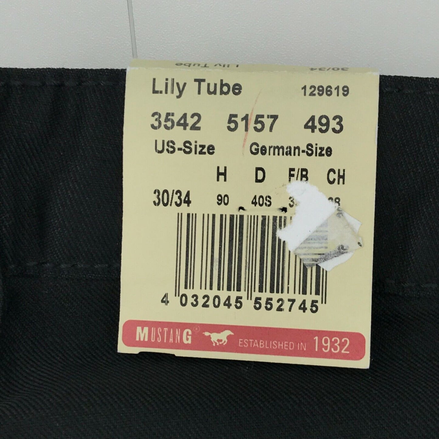 MUSTANG LILY TUBE Damen Jeans Slim Fit Schwarz Größe W30 L34