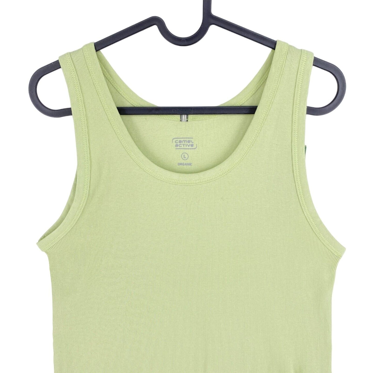 Camel Active Hellgrünes Stretch-Tanktop mit Rundhalsausschnitt, Größe L