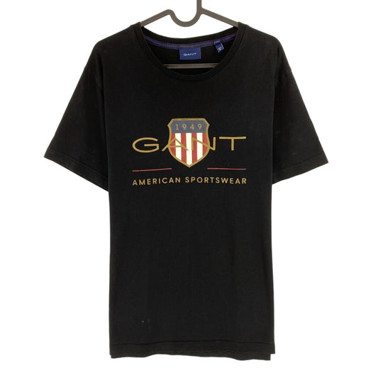 GANT Black Archive Shield Crew Neck Short Sleeves T Shirt Size L