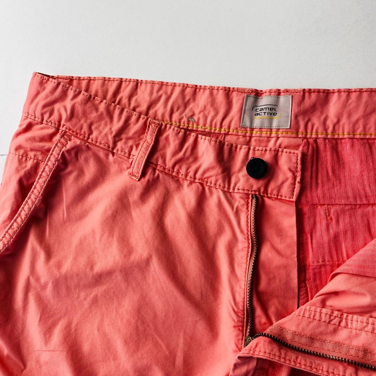 CAMEL ACTIVE Mens Pink Regular Fit Chino Shorts Size W35