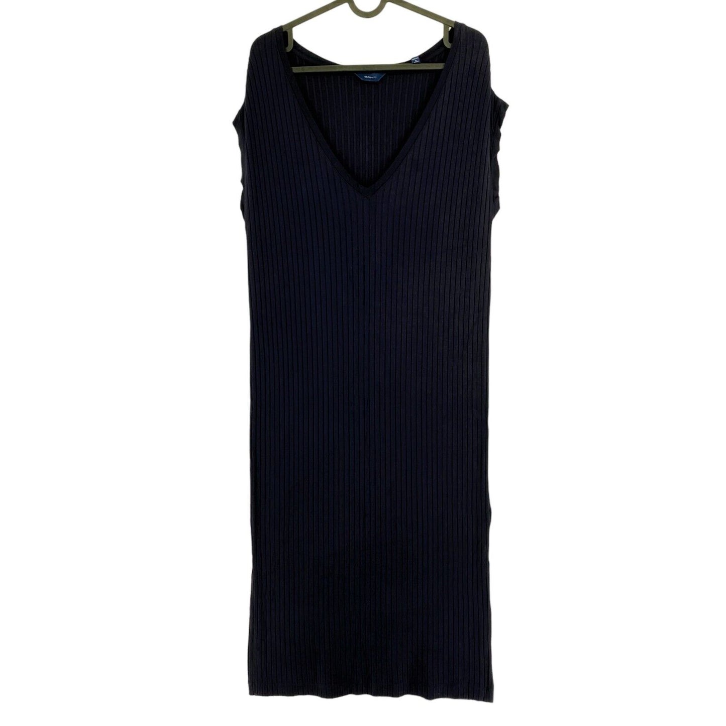 GANT Navy Blue Detail Slit Jersey Midi Dress Size M