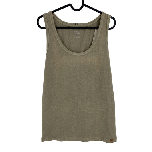 CAMEL ACTIVE Greenish Brown Scoop Neck Tank Top Size L