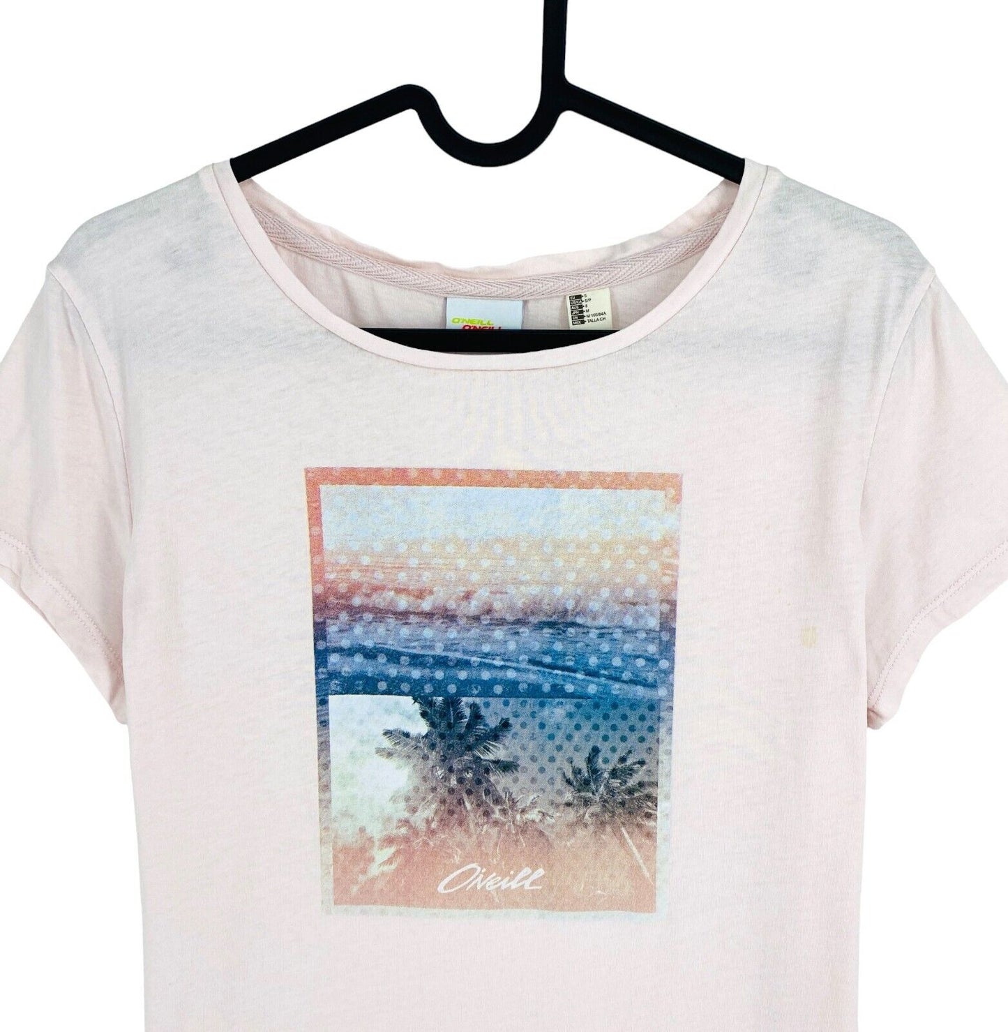 O`Neill Women Light Pink Crew Neck T Shirt Size S