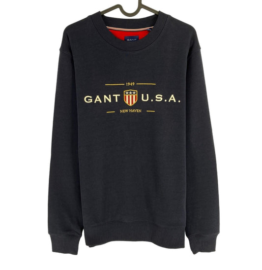 GANT Bleu Marine Banner Shield Crew Neck Jumper Pull Taille L