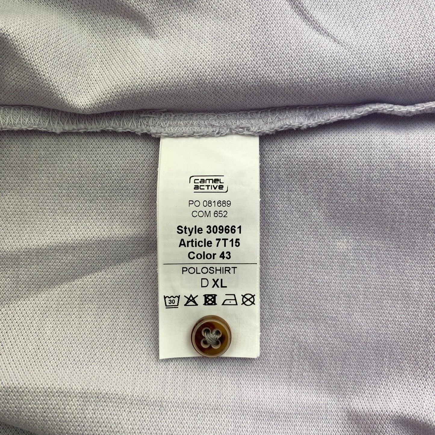 Camel Active Hellviolettes Piqué-Poloshirt SS, Größe XL