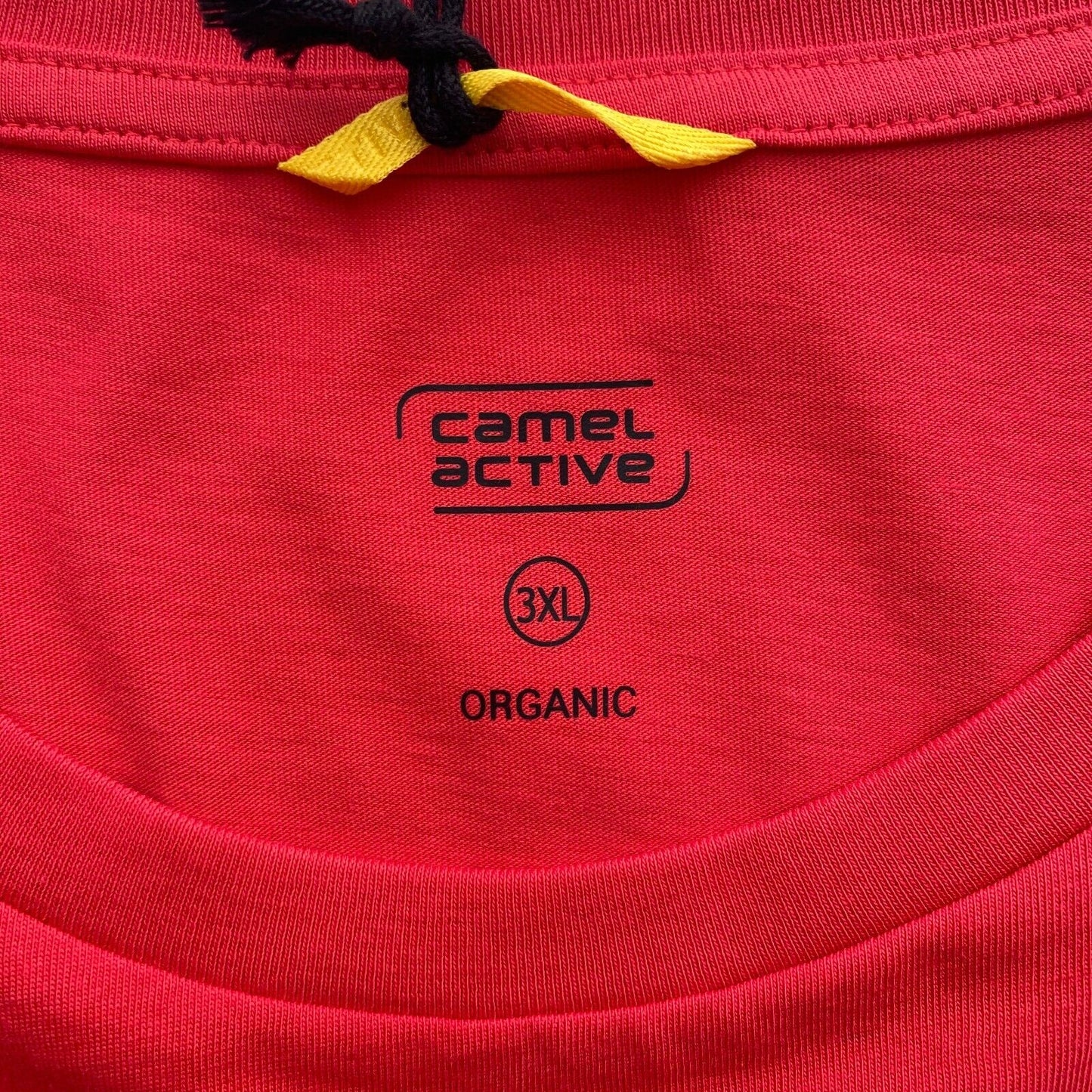 Camel Active Men Pinkish Red Solid Short Sleeve Crew Neck T Shirt Size 3XL