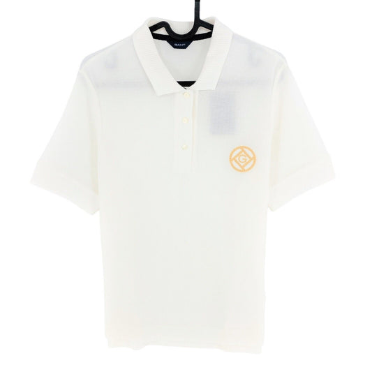 GANT Weißes Rope Icon Piqué-Poloshirt, Größe S