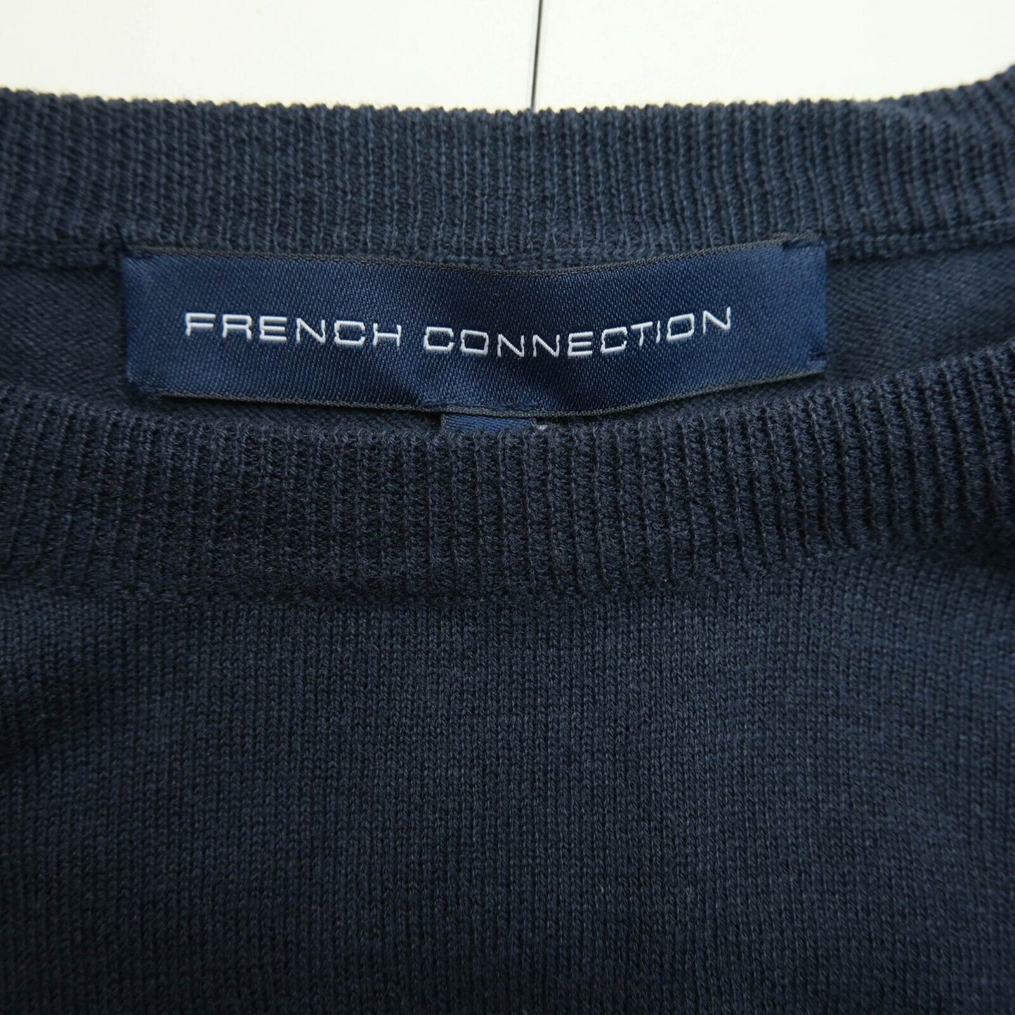 FRENCH CONNECTION Navy Blue Crew Neck Jumper Sweater Size M L