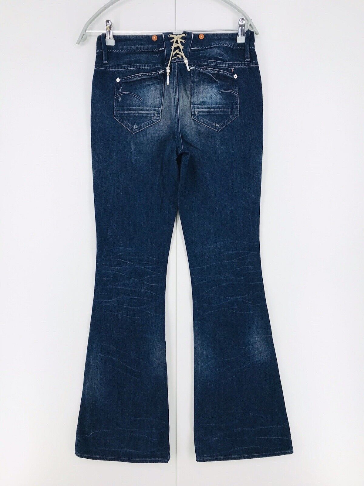 G-STAR RAW ABBY FLARE PANT Femme Bleu Foncé Regular Coupe Évasée W27 L32