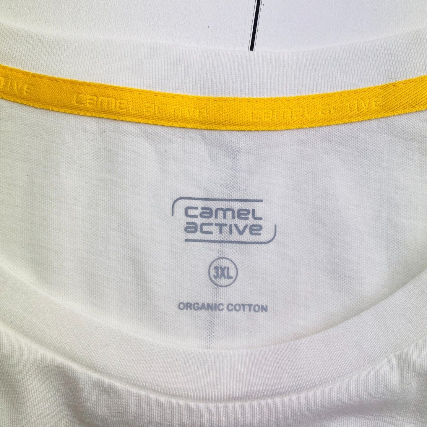 Camel Active Men White Solid Short Sleeve Crew Neck T Shirt Size 3XL