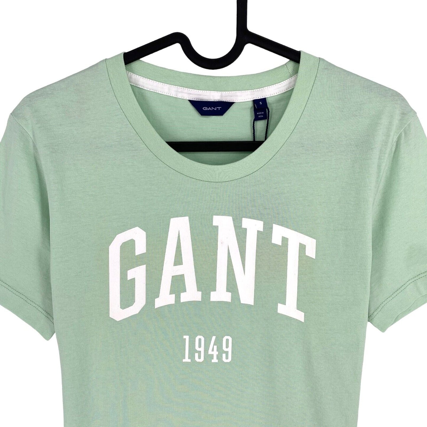 GANT Women Green Logo Crew Neck Short Sleeves T Shirt Size S