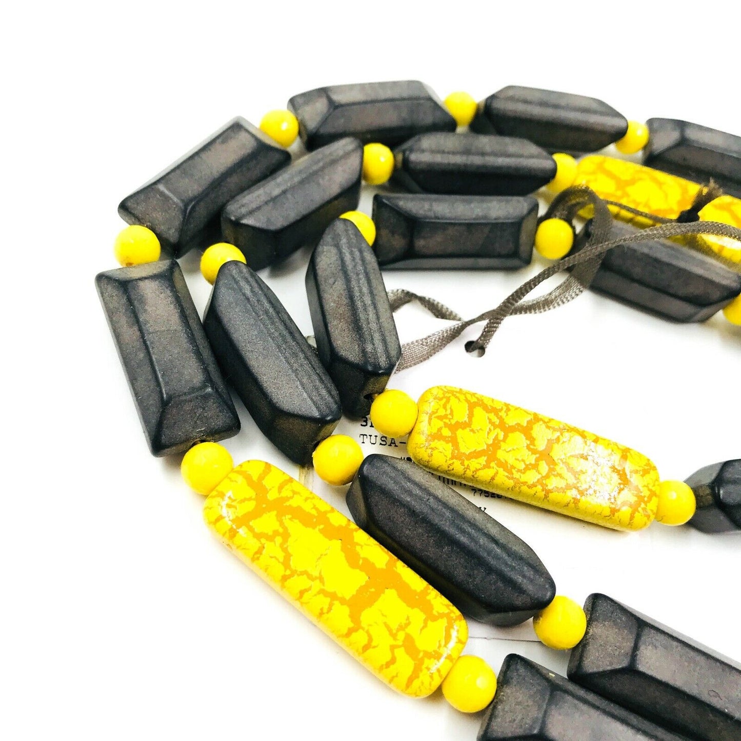 Persona Italian Designer Ladies Grey Yellow Necklace