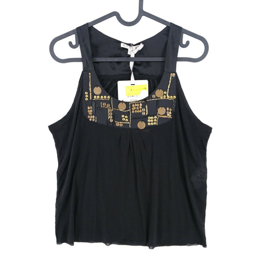 KOOKAI Black Tank Top Size 2 EU 40 - 42 L