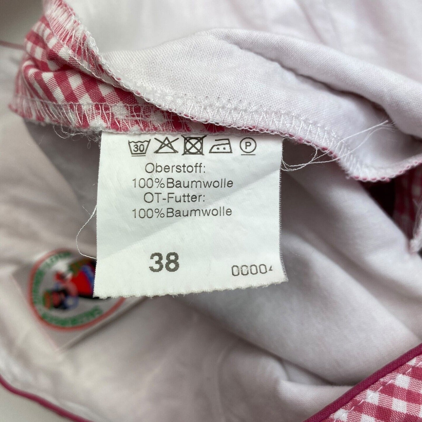 Salzburger Dirndl Oktoberfest Rosa Kariertes Kleid Gr. 38 UK 10 US 8