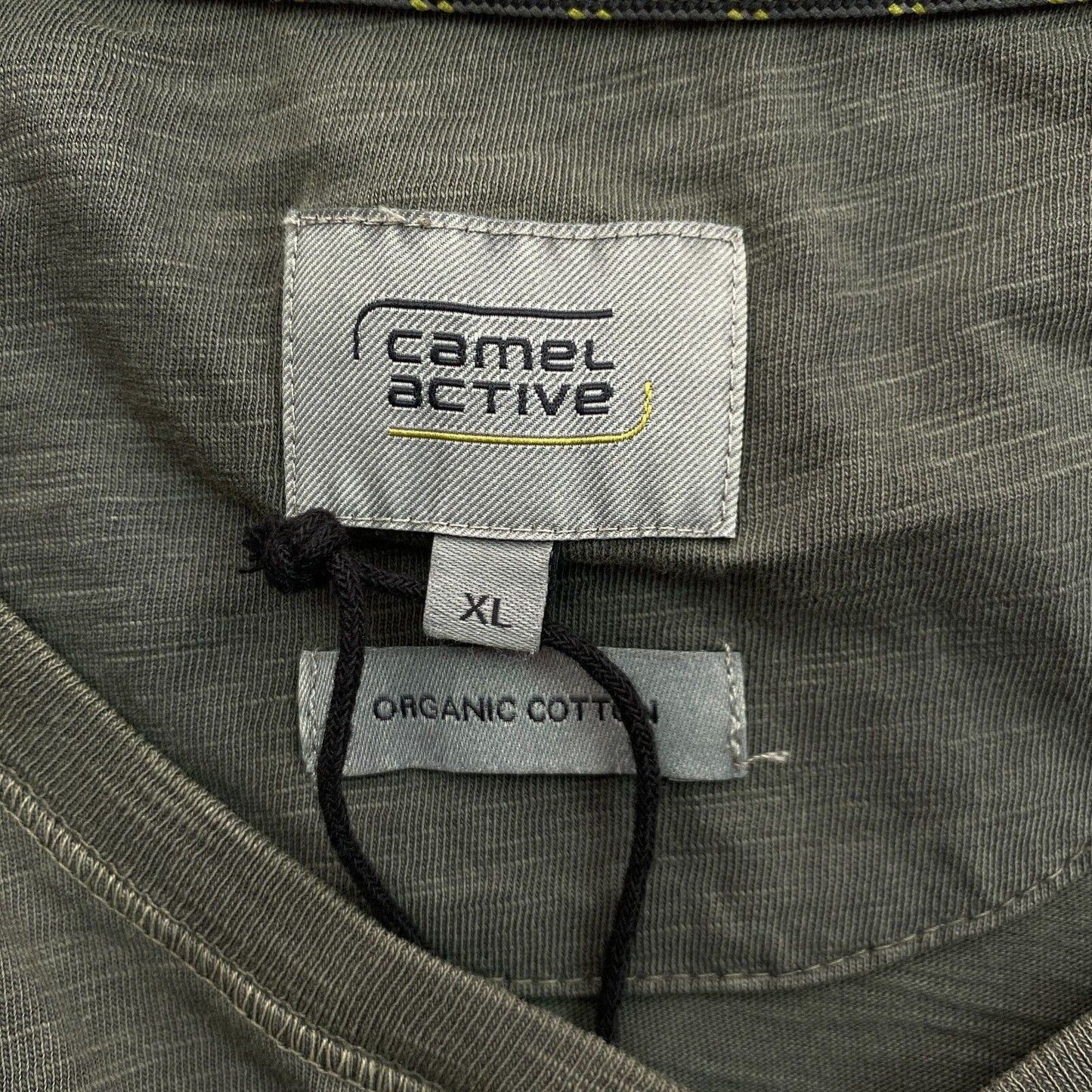 CAMEL ACTIVE T-shirt col Henley vert grisâtre taille XL