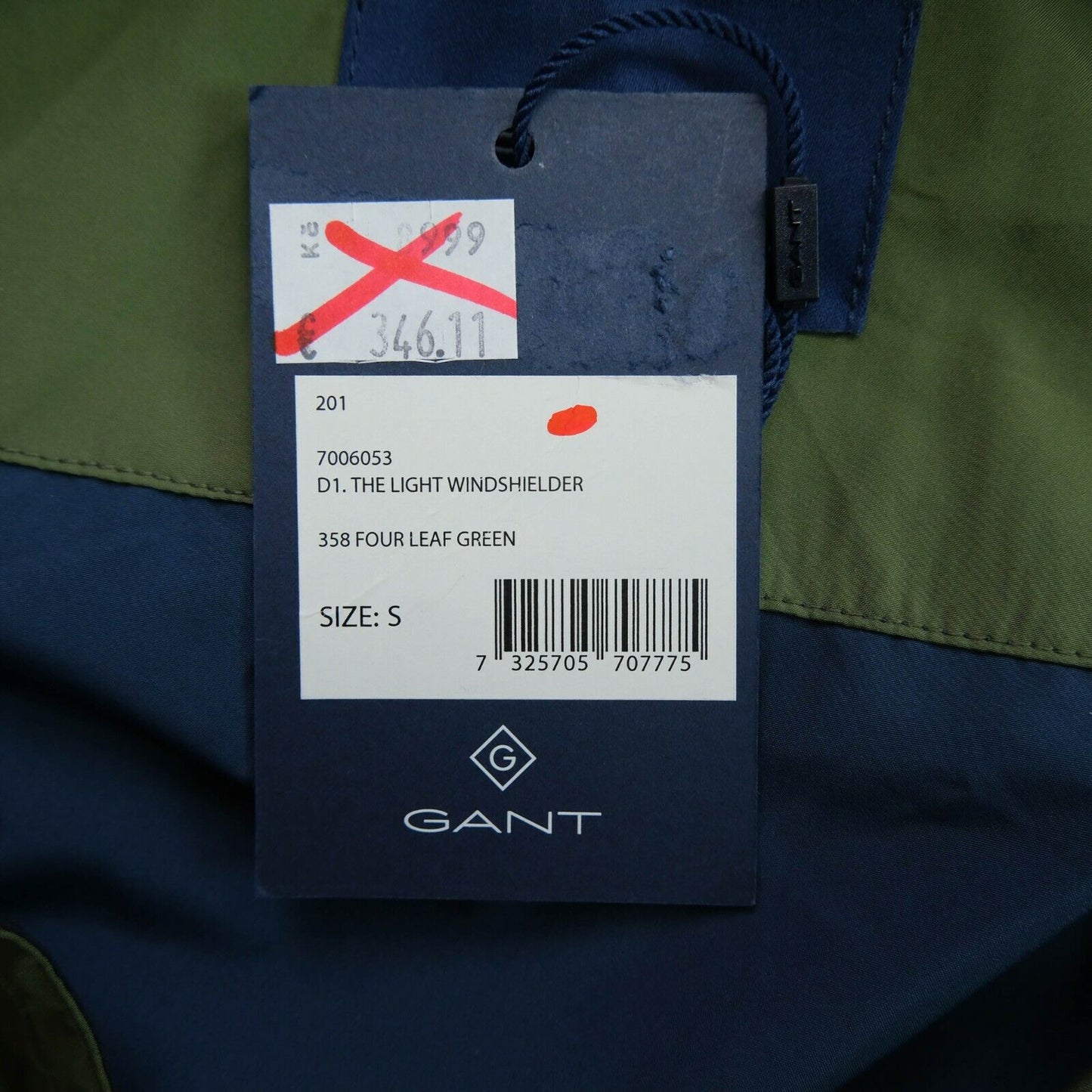 GANT Green The Light Wind Shielder Hooded Jacket Coat Size S