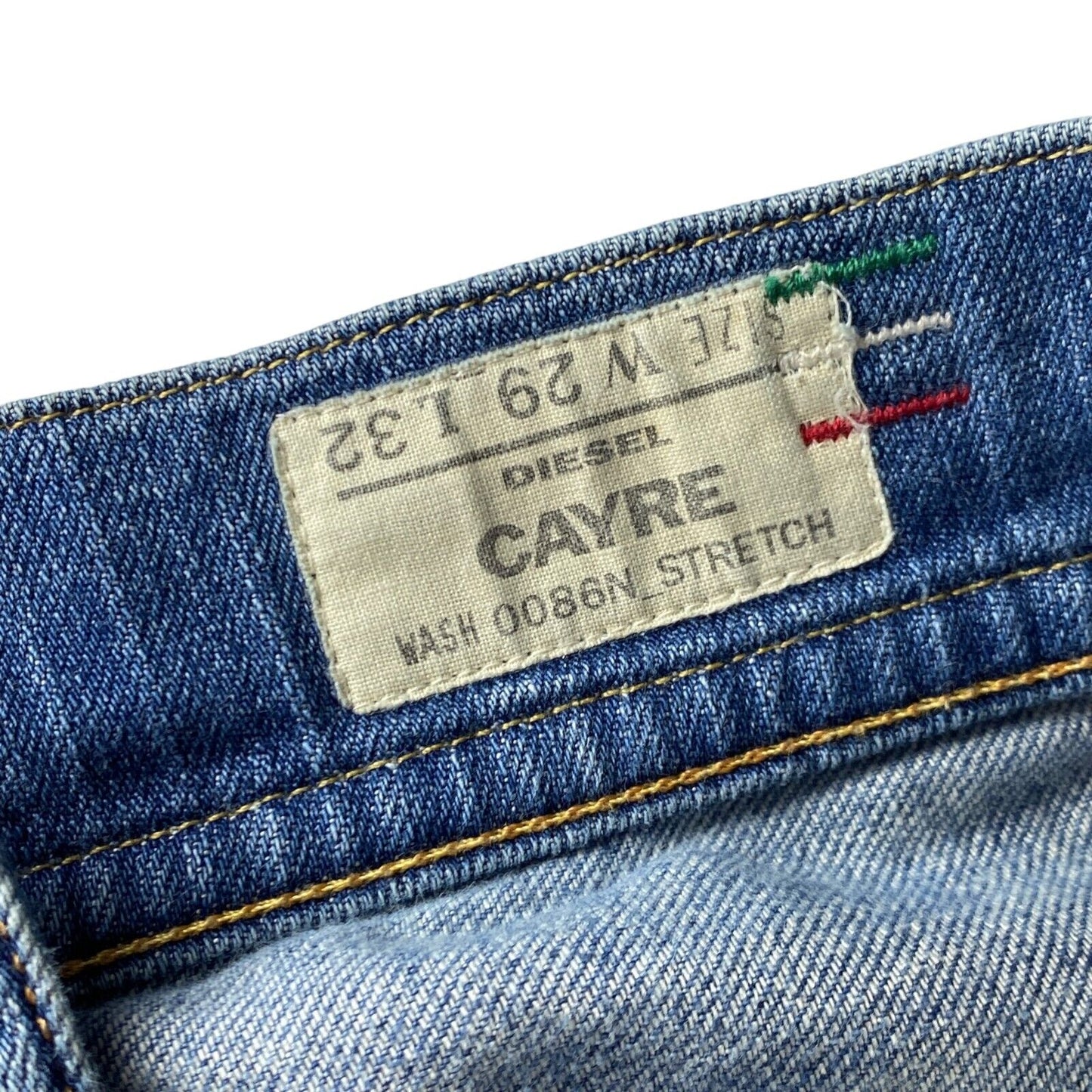 Diesel CAYRE Women Blue Stretch Slim Fit Jeans W29 L28 Made In Italy