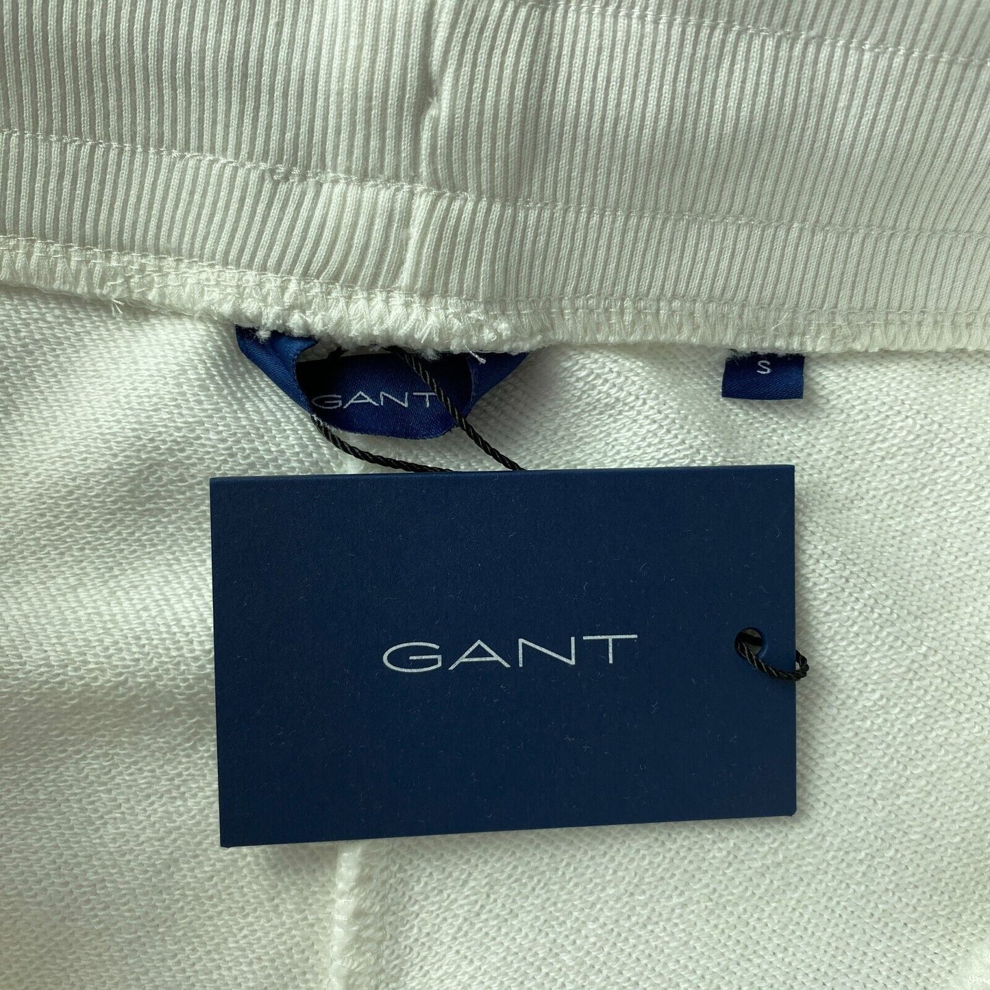 GANT Women White Regular Fit Cuffed Sweat Pants Trousers Size S