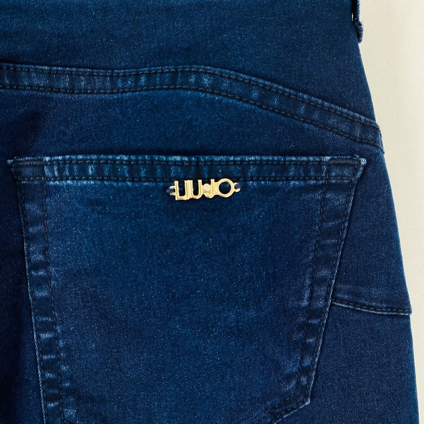 LIU JO SPORT Women Dark Blue High Waist Skinny Fit Jeggings Jeans Size W33