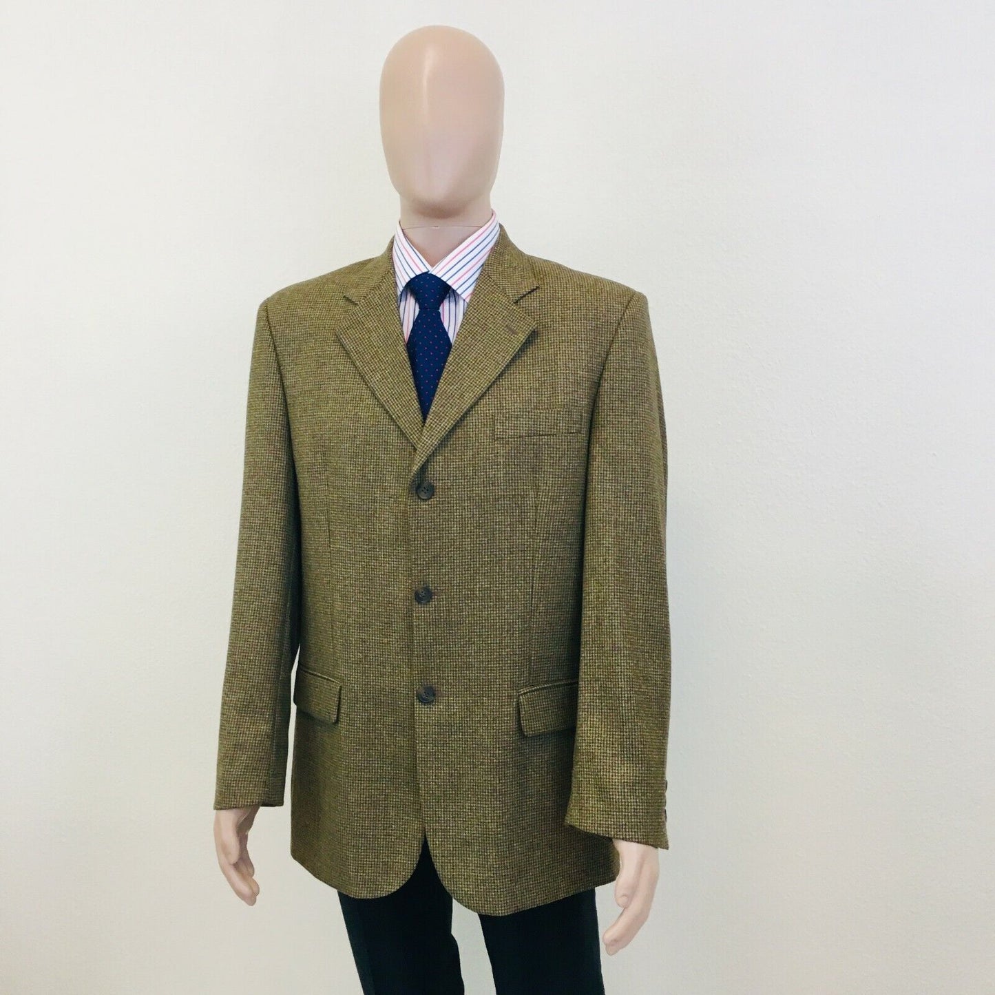 Jacques Heim 100% Virgin Wool Brown Jacket Blazer Size EUR 52 US UK 42