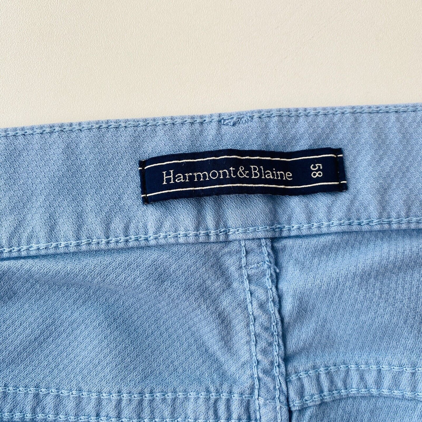 Harmont & Blaine Mens Blue Slim Fit Trousers Size EU 58 W40