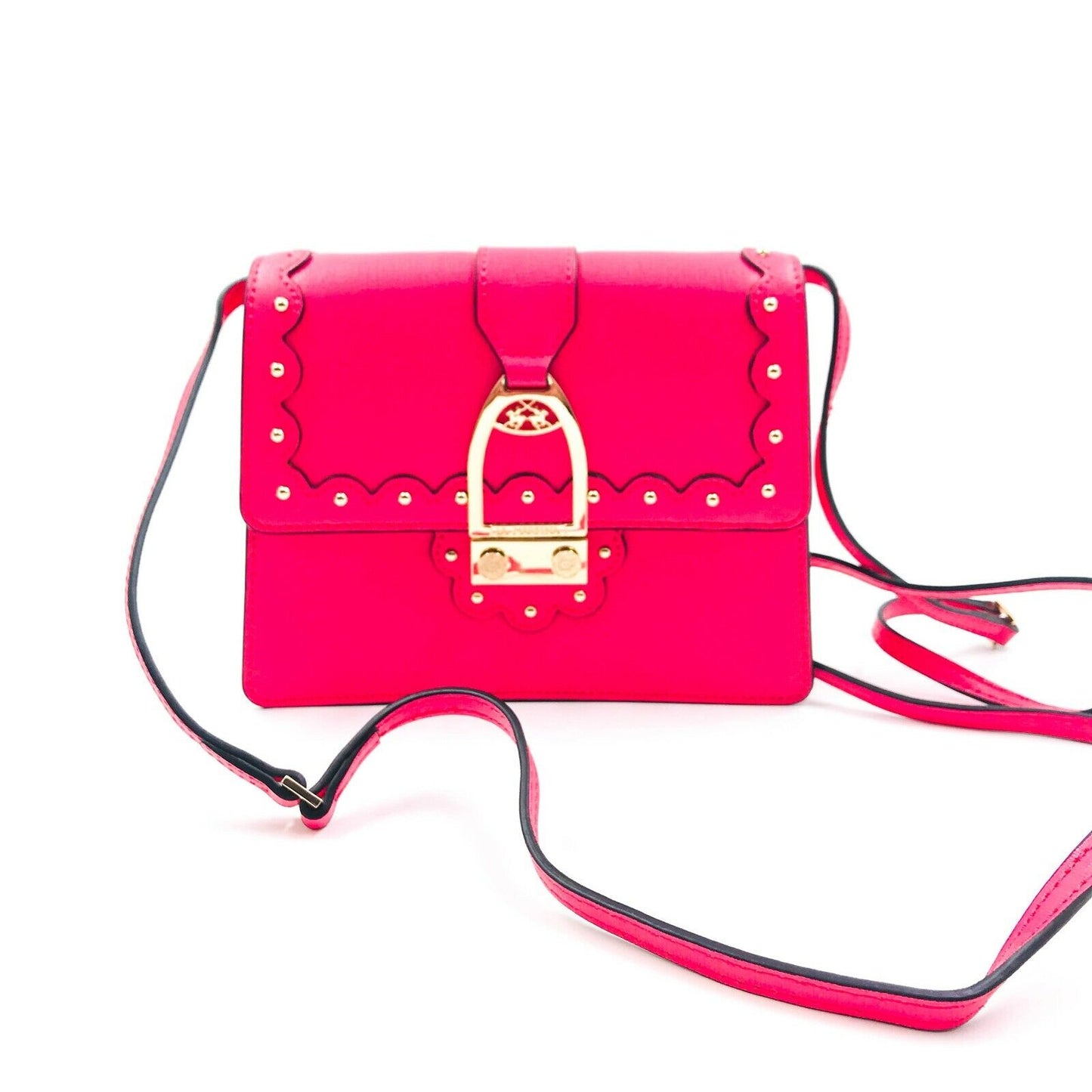 LA MARTINA 100% Cuir Rose Petit Sac à Bandoulière Pochette Sac à Main