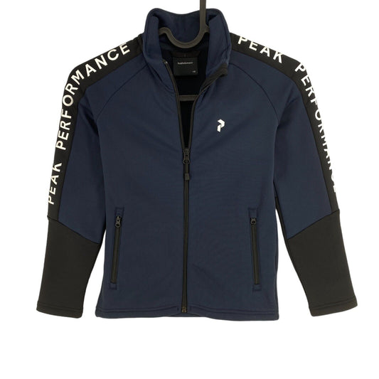 Peak Performance Junior Navy Blue Rider Zip Jacke Größe 130 cm