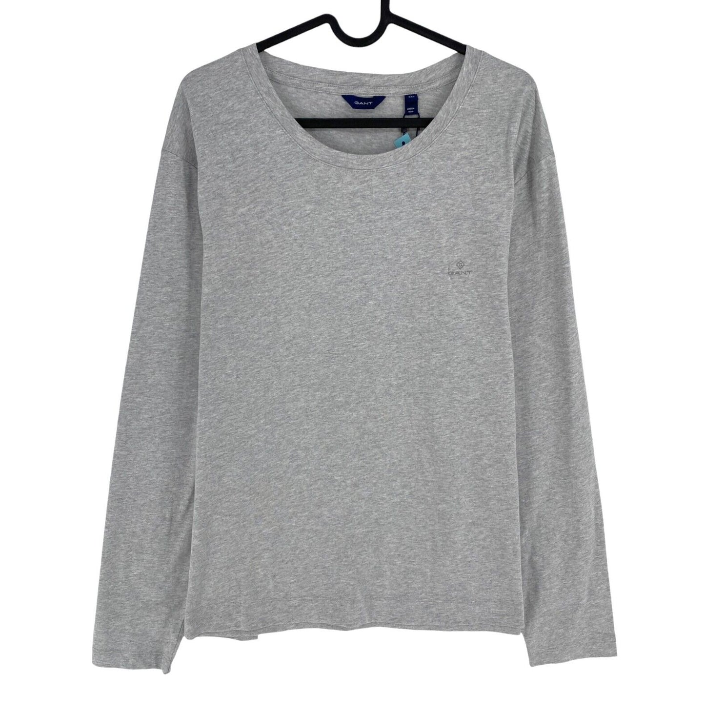 GANT Women Grey Original Crew Neck Long Sleeves T Shirt Size 3XL XXXL