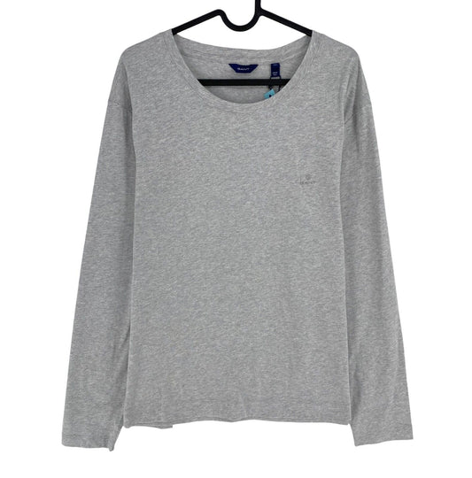 GANT Women Grey Original Crew Neck Long Sleeves T Shirt Size 3XL XXXL