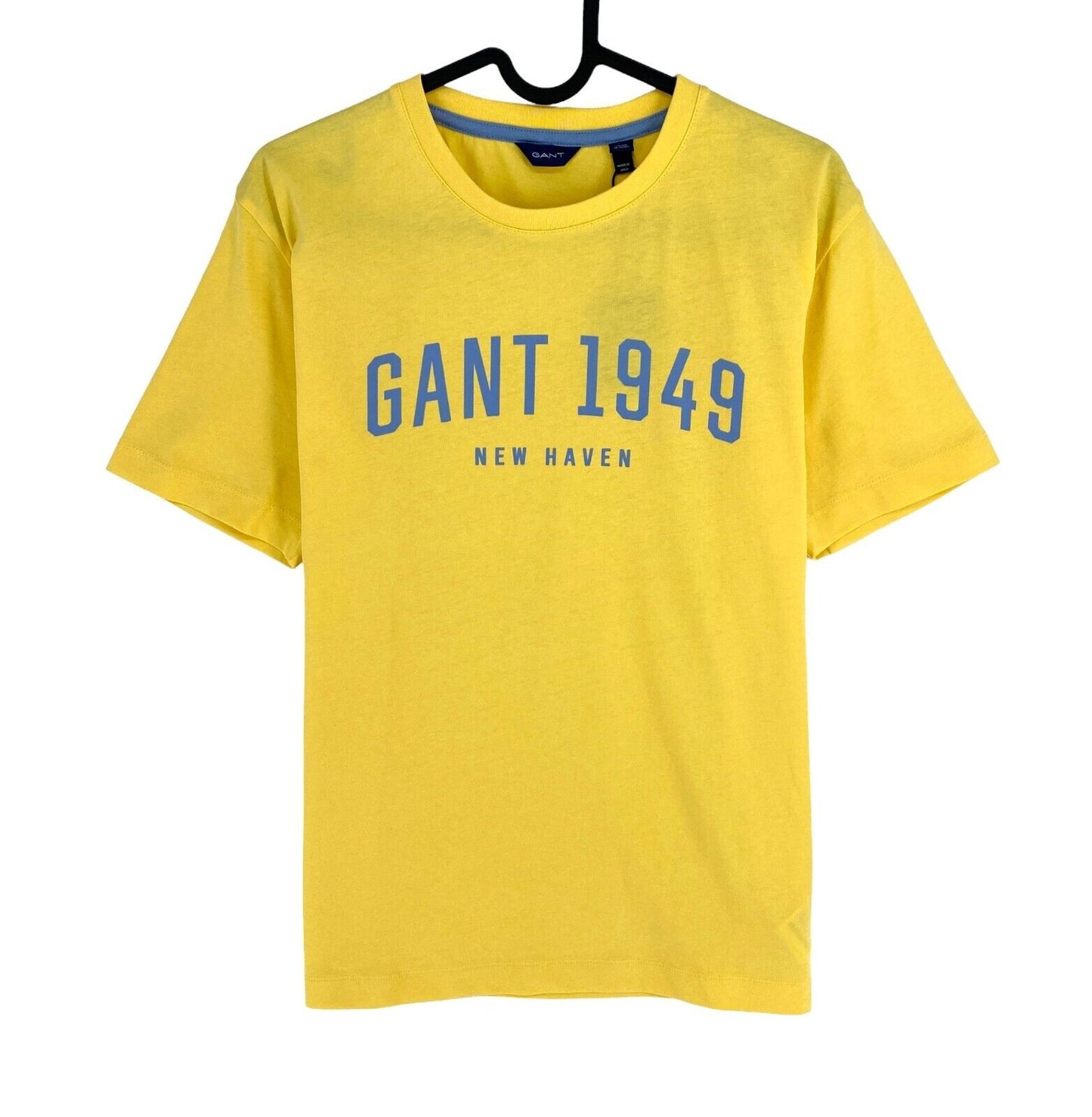 GANT Boys Yellow Logo Crew Neck T-Shirt Size 16 Years 176 cm