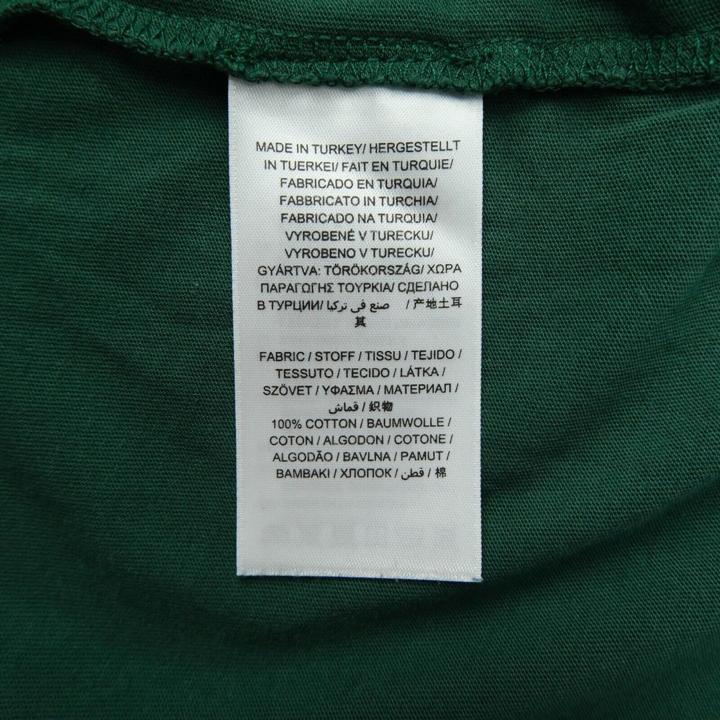 GANT T-shirt à manches longues et col rond vert avec grand logo taille XL